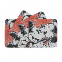 Disney glasunderlägg 4 - pack, Musse&Mimmi röd