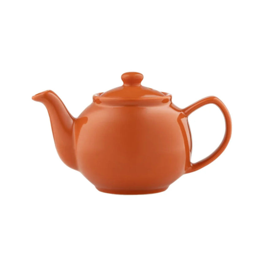 Liten tekanna i stengods med färgen burnt orange. 0,45 liter