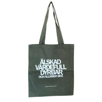 Tygkasse Älskad Dyrbar Värdefull olivgrön