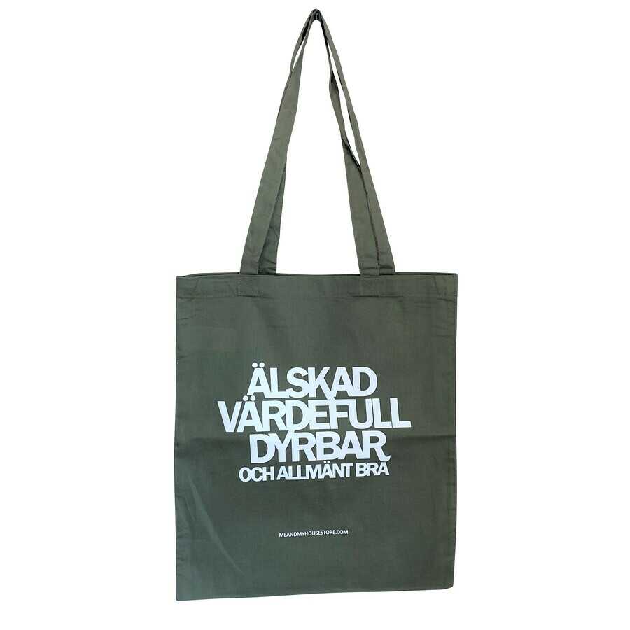 Tygkasse Älskad Dyrbar Värdefull olivgrön
