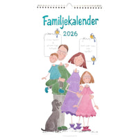 Familjekalender med femkulumner och veckor