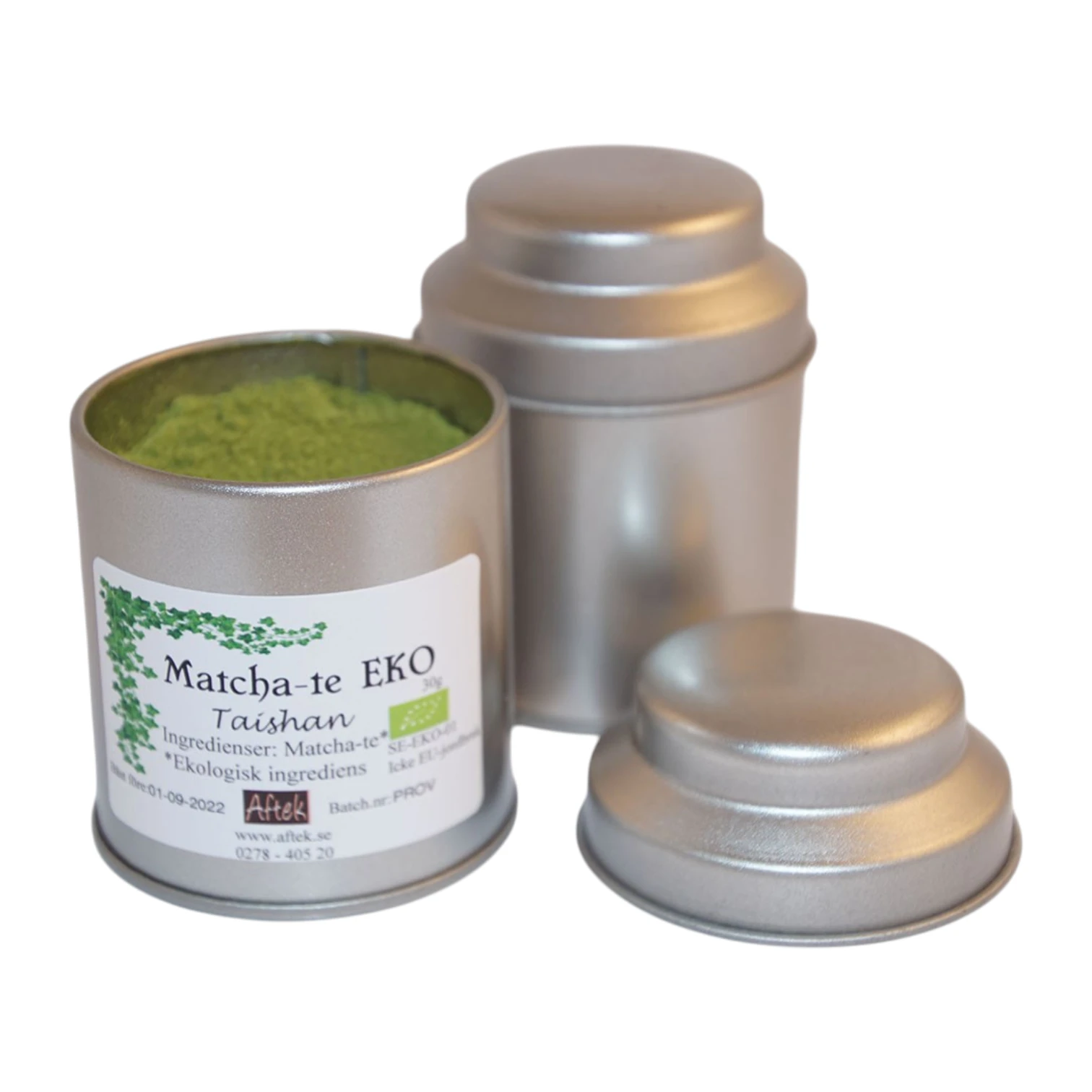 Matcha, grönt te koncentrat med burk