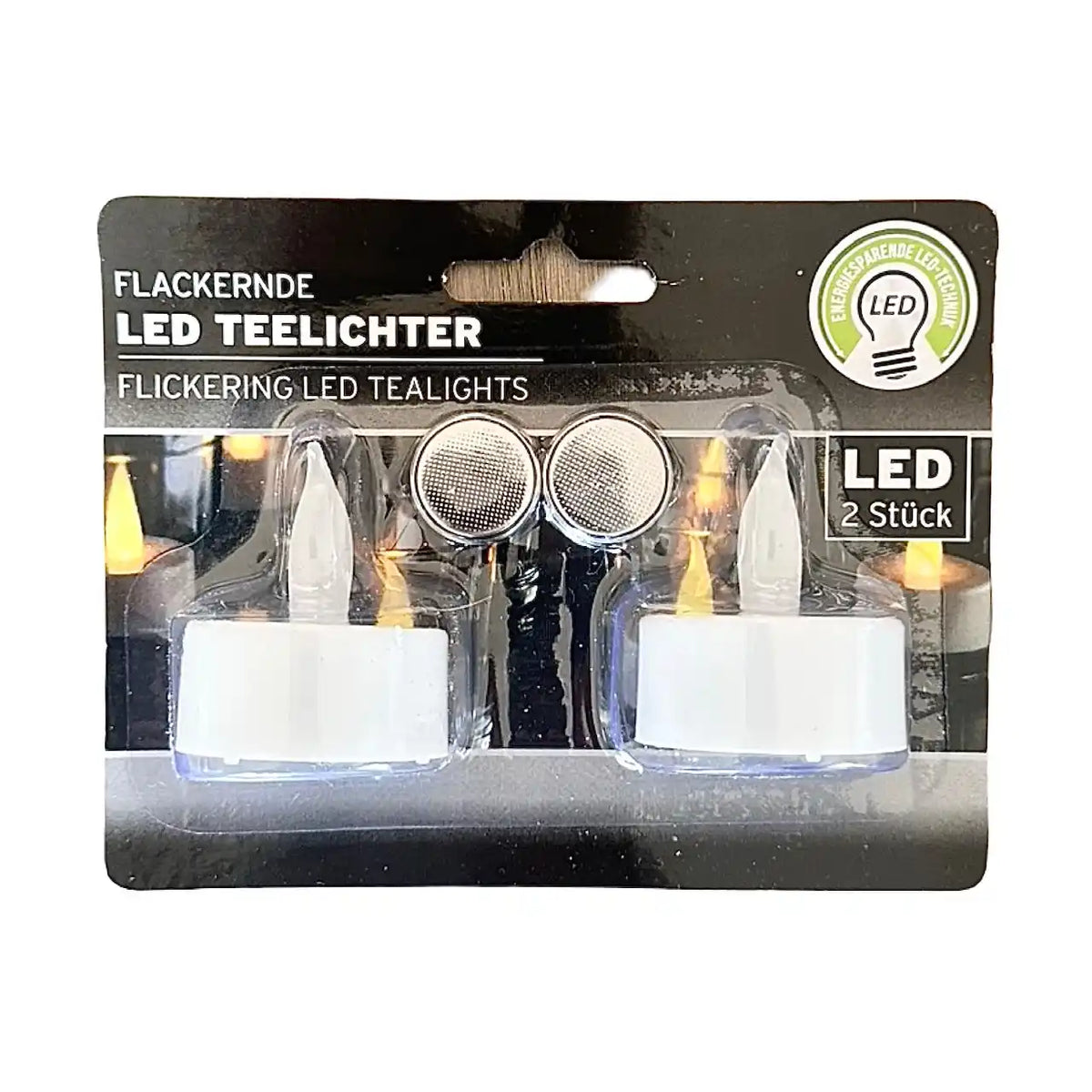Tvåpack batteriljus-värmeljus med batterier