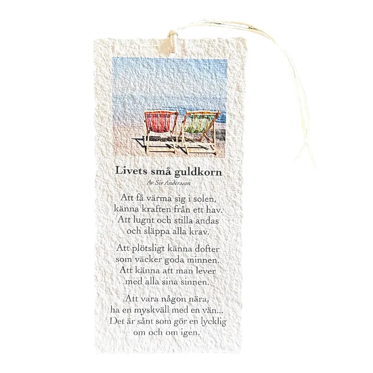 Diktkort med texen Livets små guldkorn 