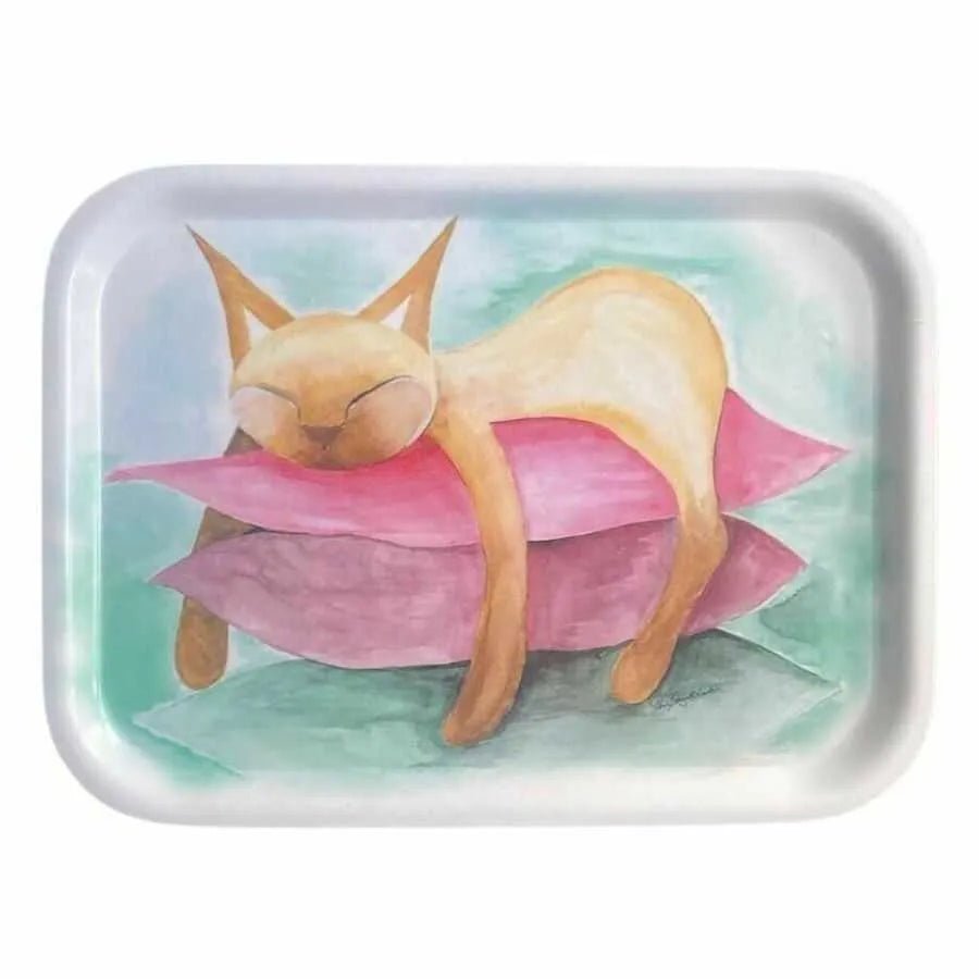 Frukostbricka Katt på kudde - Saker&Smått