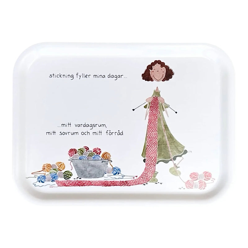 Frukostbricka Stickning