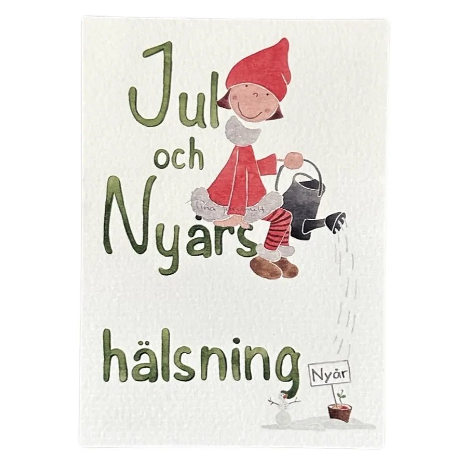 Julkort med Jul och Nyårshälsning – Saker&Smått