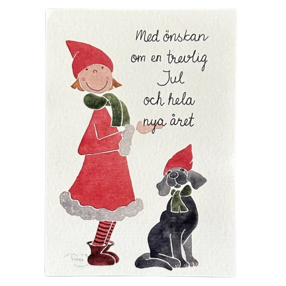 Julkort Med önskan om - Saker&Smått