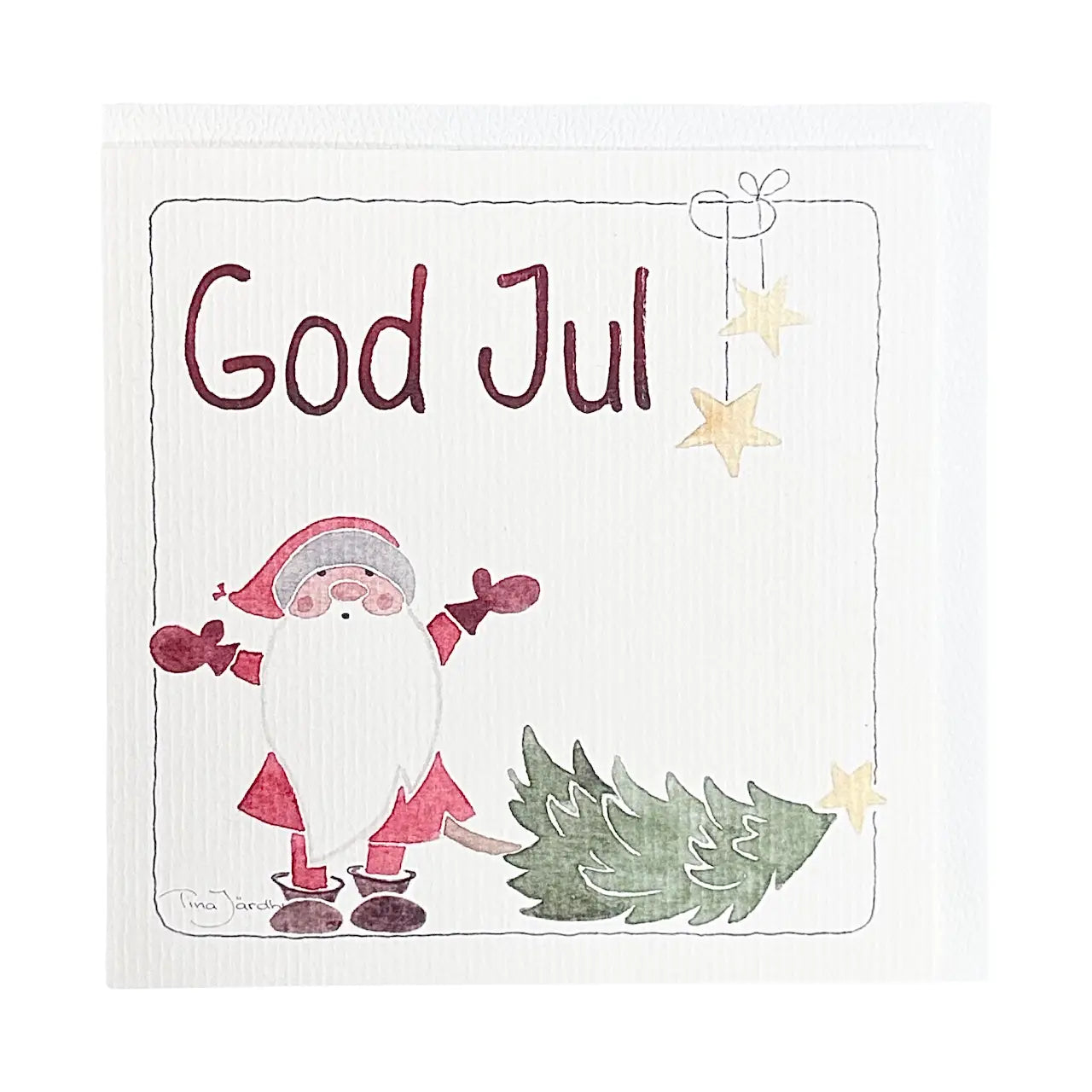 Julkort dubbelt med kuvert