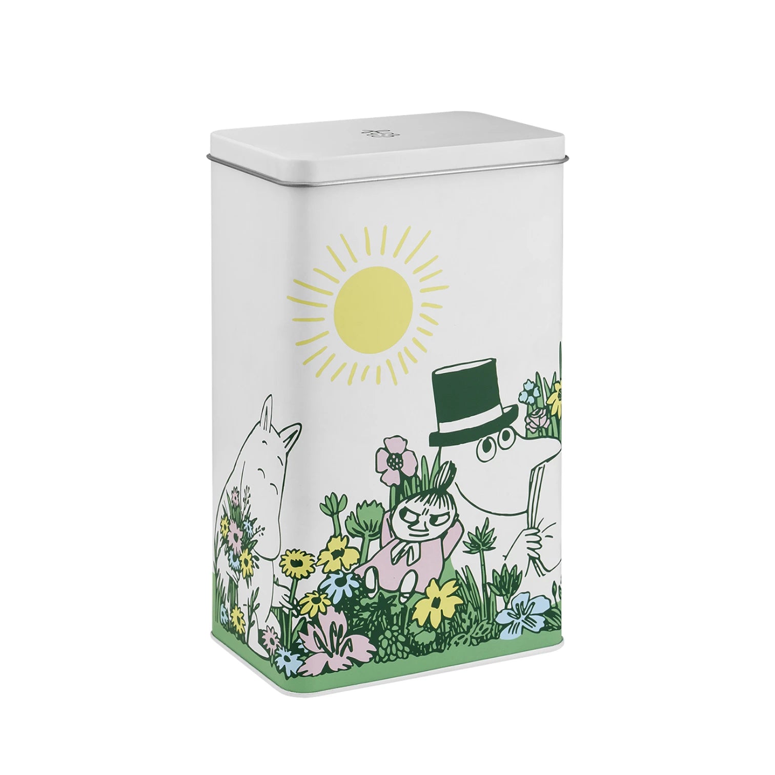 Kaffeburk Mumin i temat I Trädgården med blommönster
