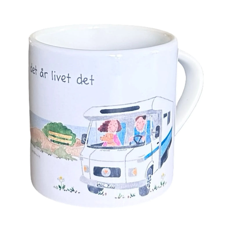 Kaffemug 180 ml med husbilsmotiv