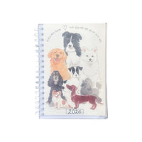 Kalender 2026 framsida med hundar