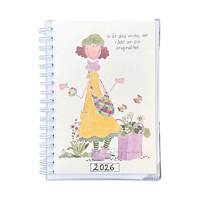 Kalender 2026 med illustrerad framsida