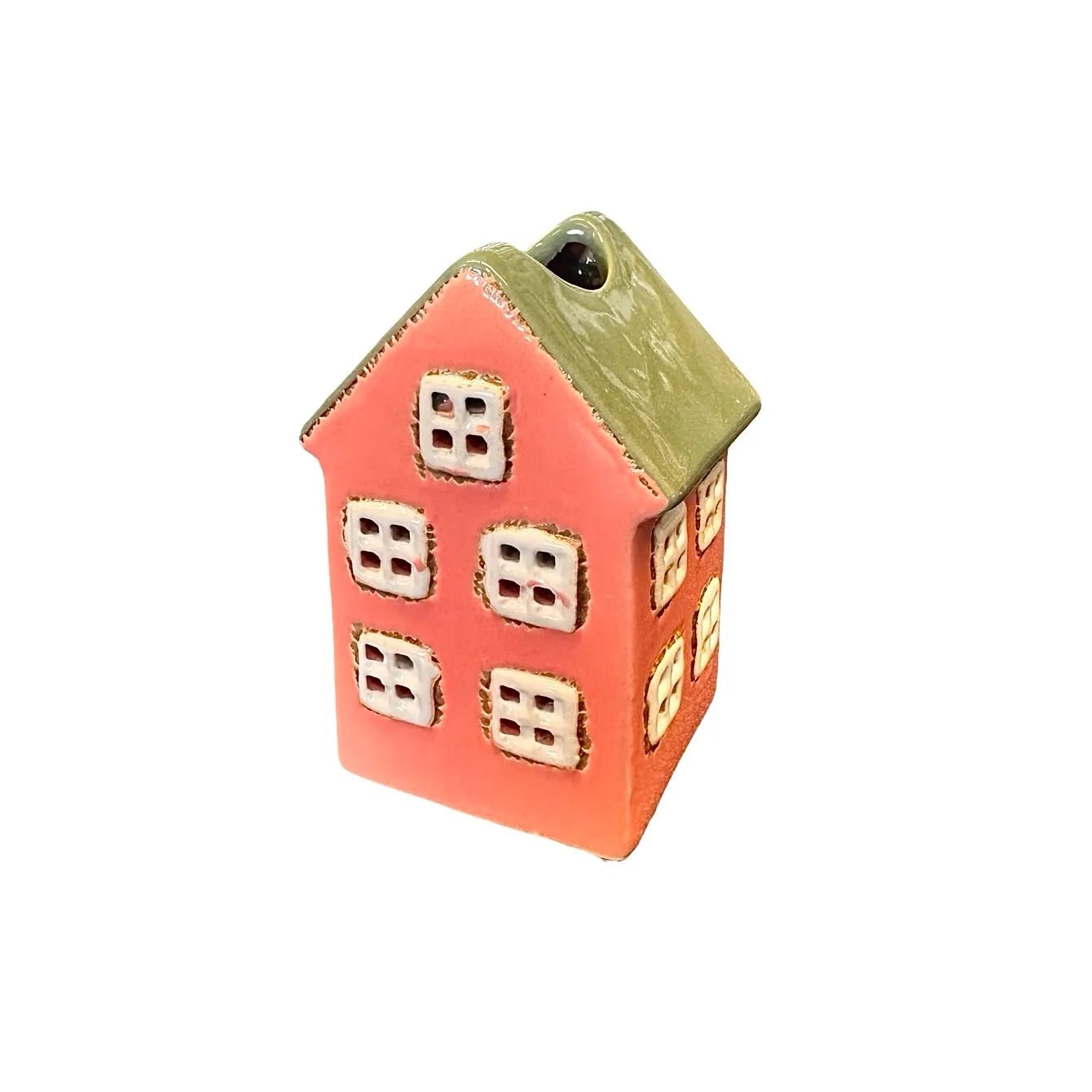 Keramikhus för ljus Rosa, 10 cm