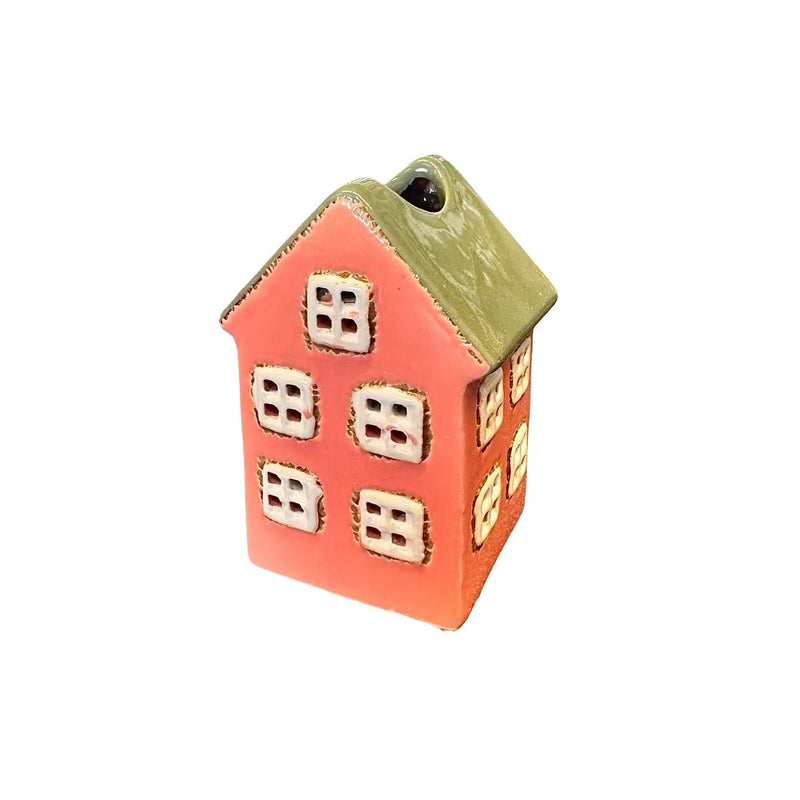 Keramikhus för ljus Rosa, 10 cm