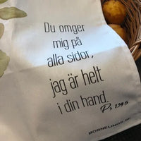 Kökshandduk med text Du omger mig 