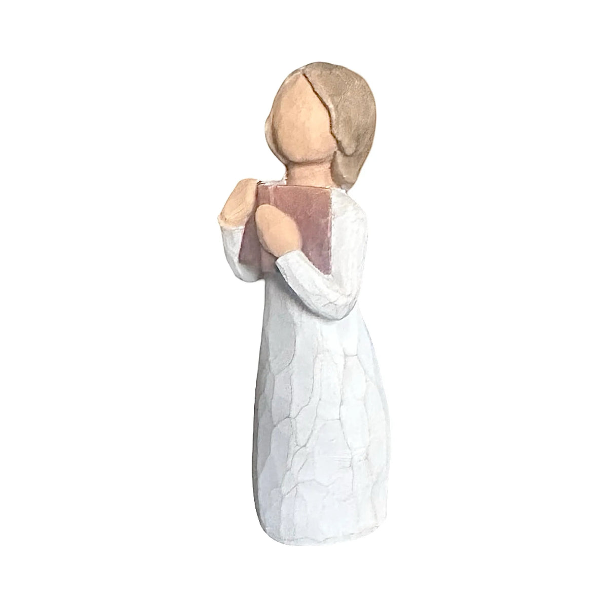Love of learning – Kärlek till lärande.  figur ur serien Willow Tree från sidan