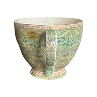 Temugg William Morris Hyacinth grön ton sedd bakifrån