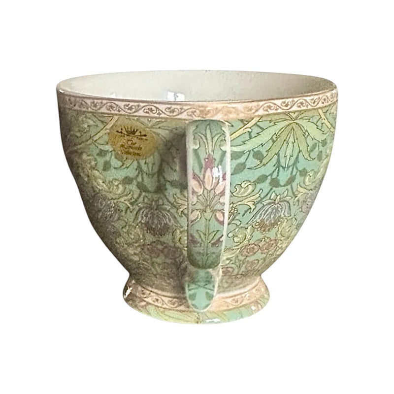 Temugg William Morris Hyacinth grön ton sedd bakifrån