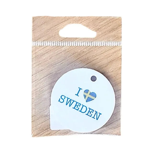 Nyckelring med texten I Love Sweden