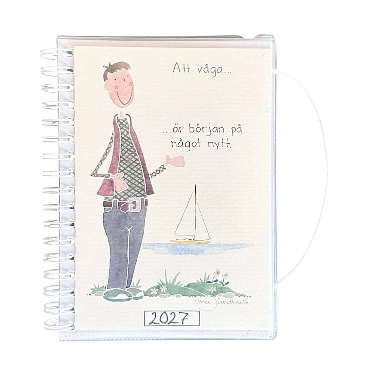 Skrivkalender 2027 med linjerade blad
