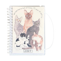 Kalender 2027 med framsida med katter