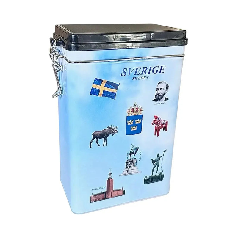 Kaffeburk i plåt med knäpplock