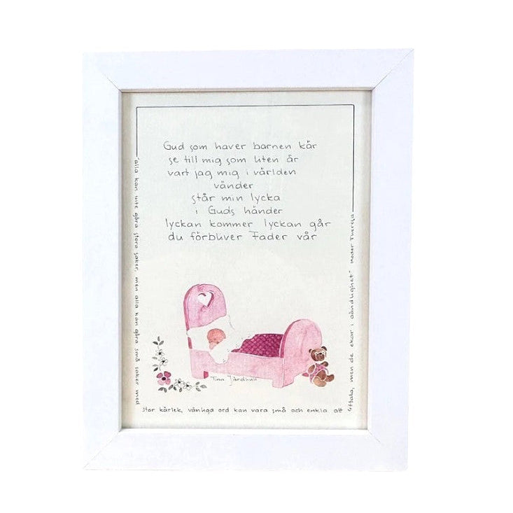 Tavla ”Gud som haver”, rosa
