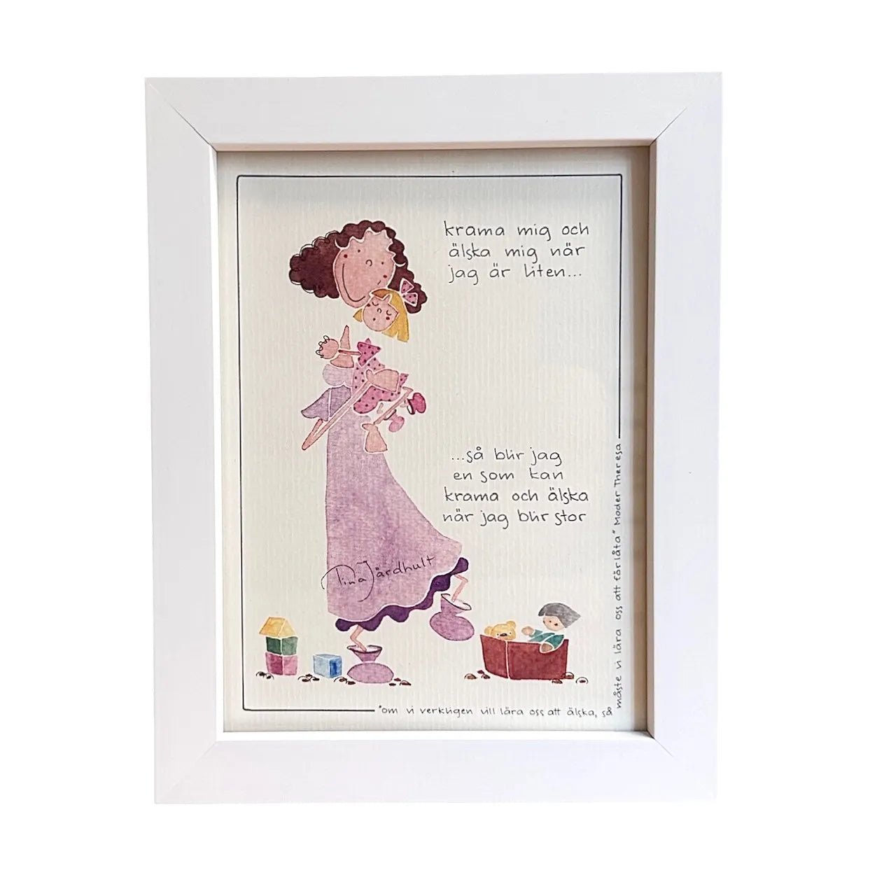 Tavla Krama mig och älska mig rosa