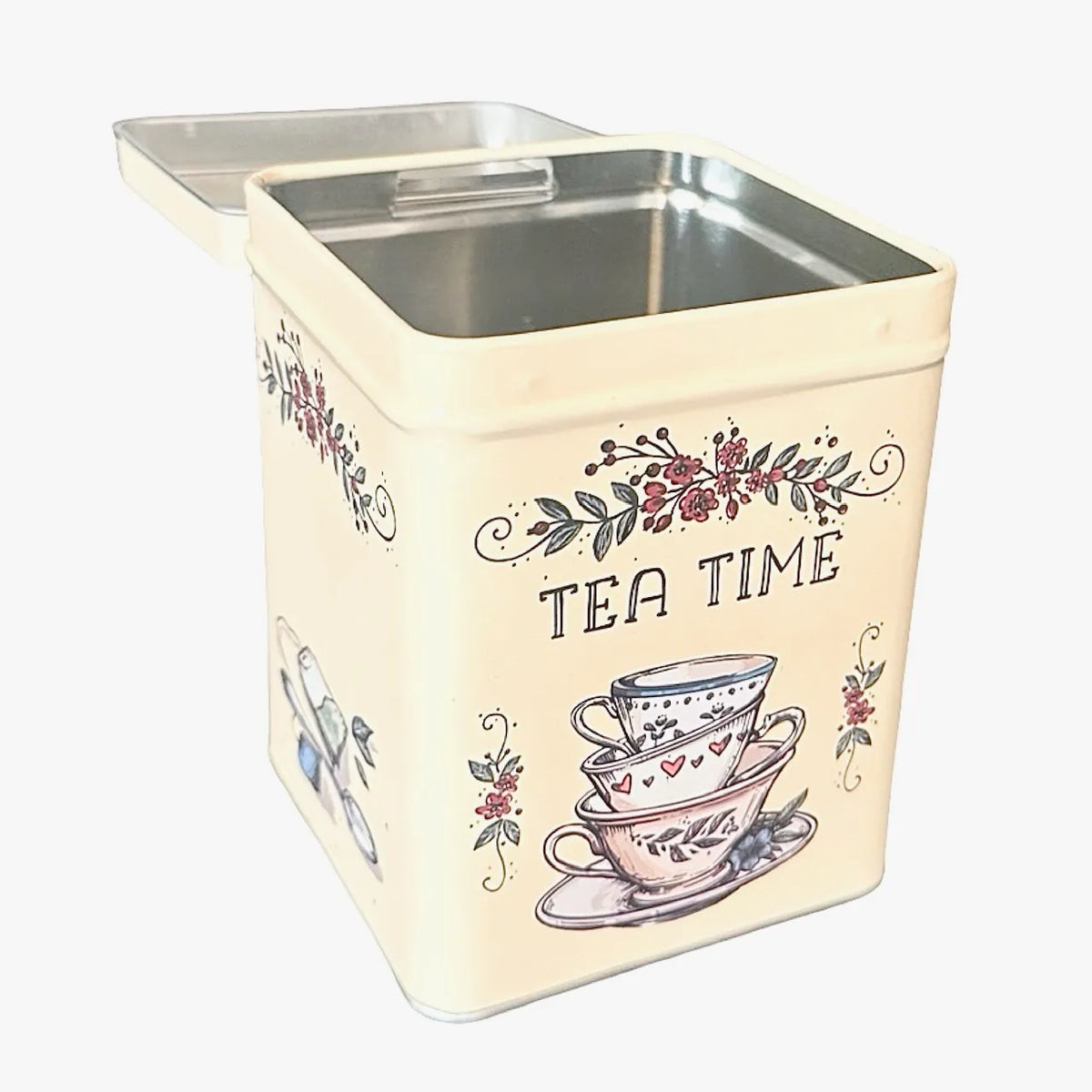 Burk tea time från sia lock öppet