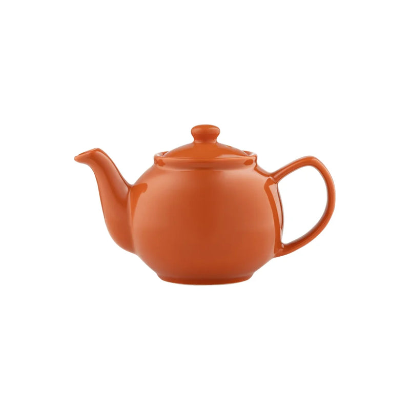 Liten tekanna i stengods med färgen burnt orange. 0,45 liter