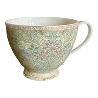 Temugg William Morris Hyacinth grön ton höger sida