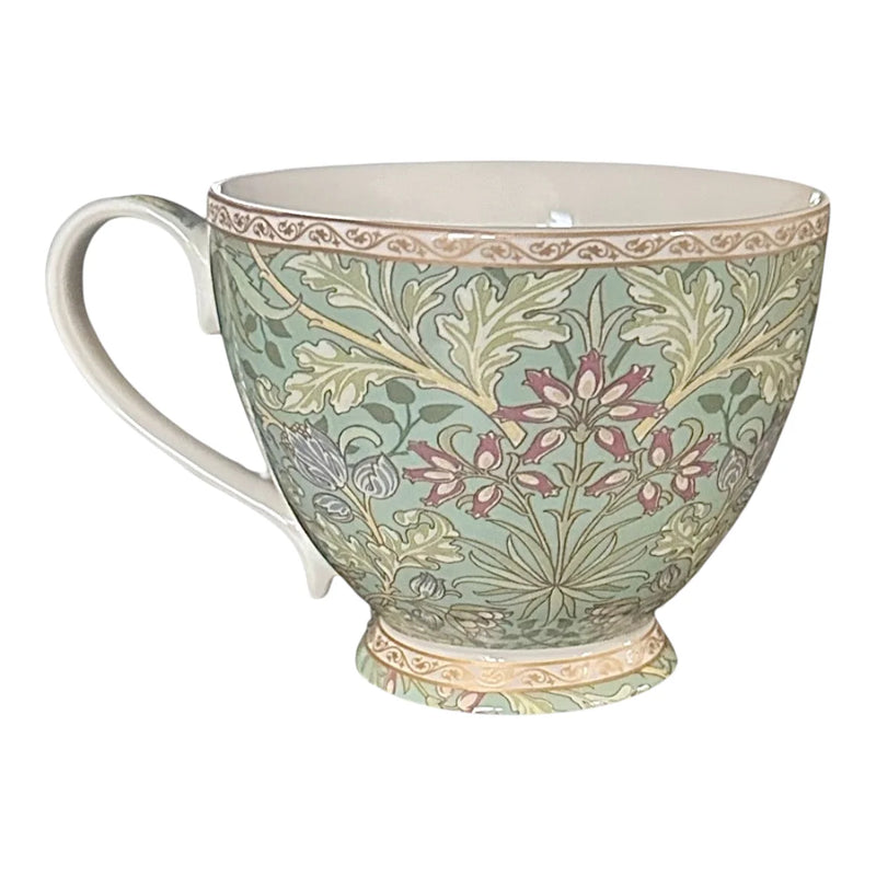 Temugg William Morris Hyacinth grön ton vänster sida