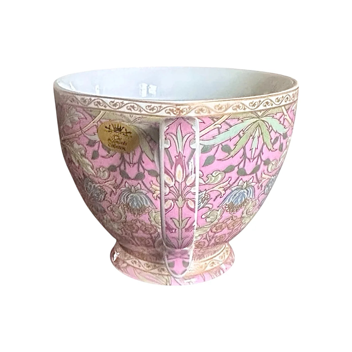 Temugg i rosa  William Morris Hyacinth i presentförpackning baksida