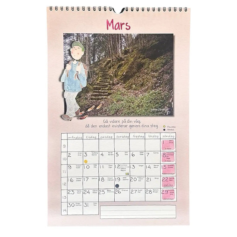 Fin väggalmanacka 2026 av Jonas och Tina Järdhult